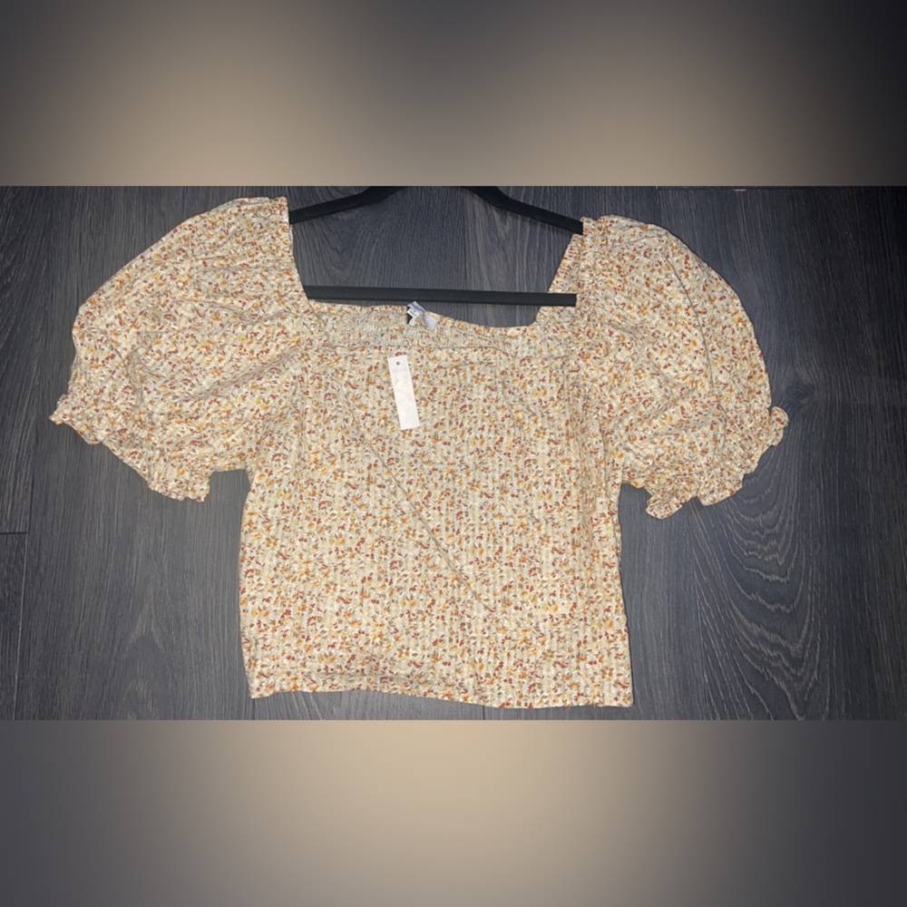 NWT Madewell Floral Puff Sleeve Top